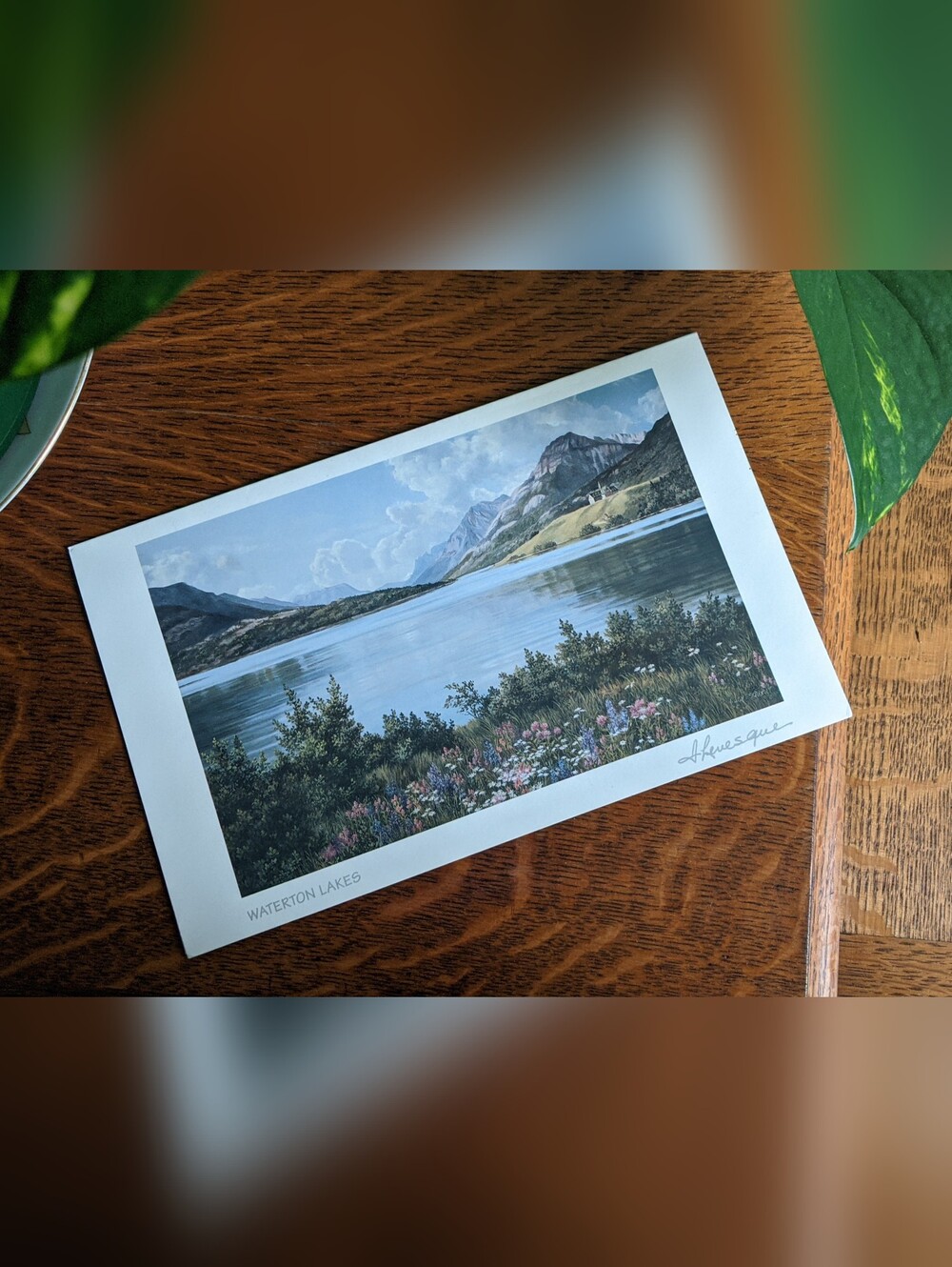 "Waterton Lakes" Alberta Rocky Mountains Isabel Levesque Frameable Art Card